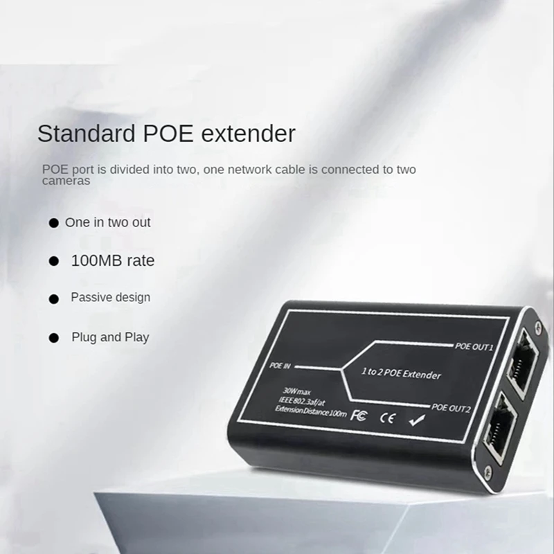 NVR IP 카메라용 POE 확장기, POE 범위 100 미터 확장, 3X 2 포트, IEEE 802.3Af 표준, 100Mbps
