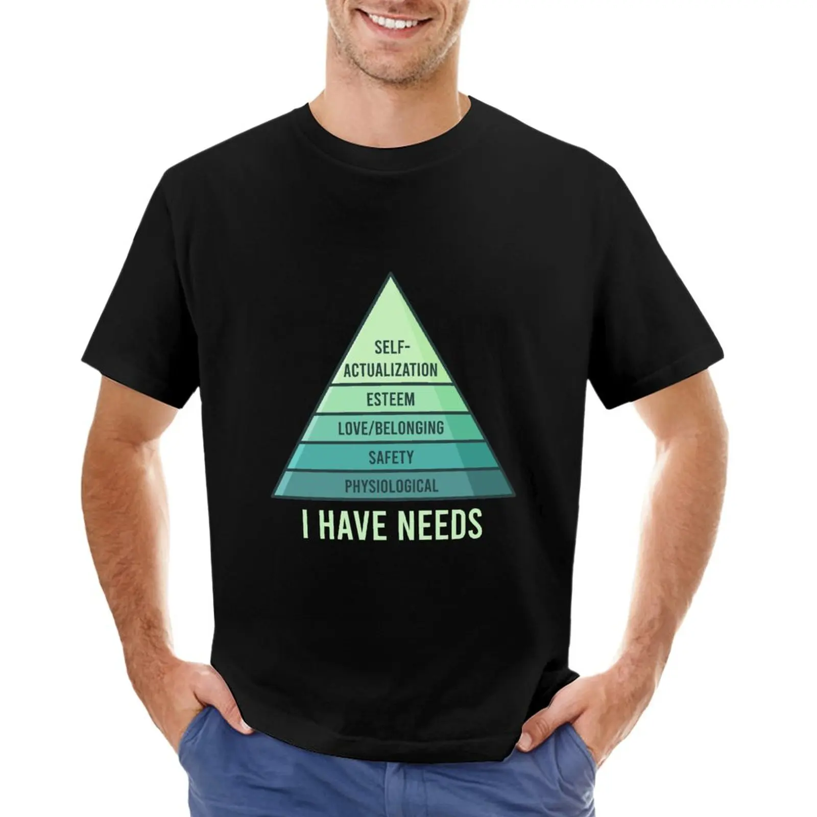 

Hierarchy of needs T-Shirt Blouse oversizeds aesthetic clothes sweat T-shirts for men cotton