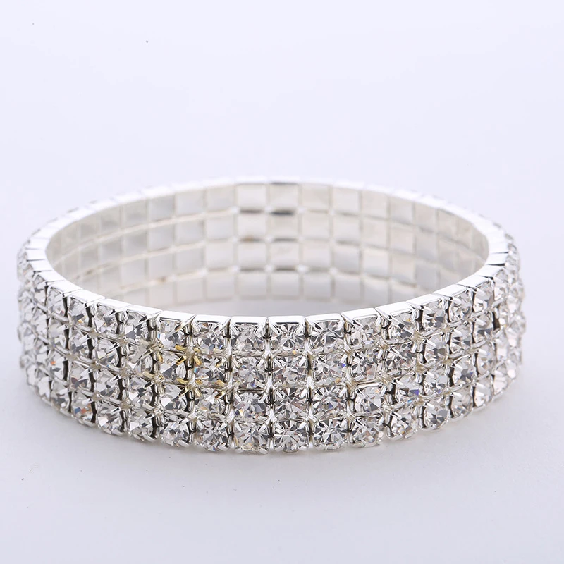 Crystal Bracelet Multiple Styles Stretch Shine Bracelets For Women Couple Girlsfriend Wedding Bridal Gifts
