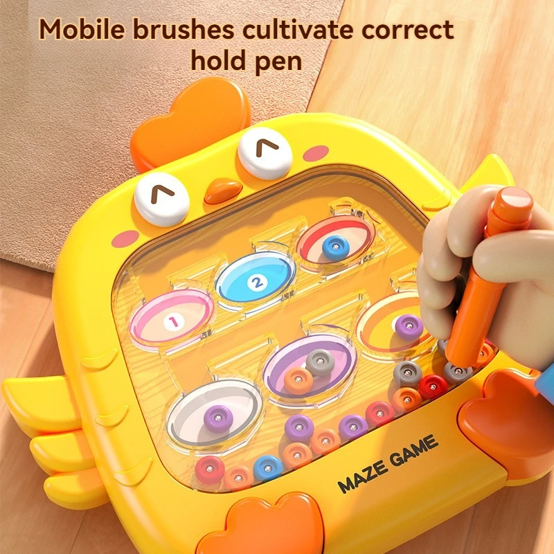 New Montessori Sorting Games Magnetic Color Number Maze Pen Moving Bead Board Games Fine Motor Educational Toys for Kids Gift