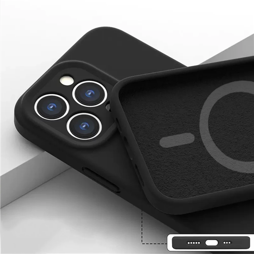 ตัวเลือกสินค้า เคสซิลิโคนเหลวแม่เหล็ก Magsafe สำหรับ iPhone 14/13/12 คุณภาพดี
