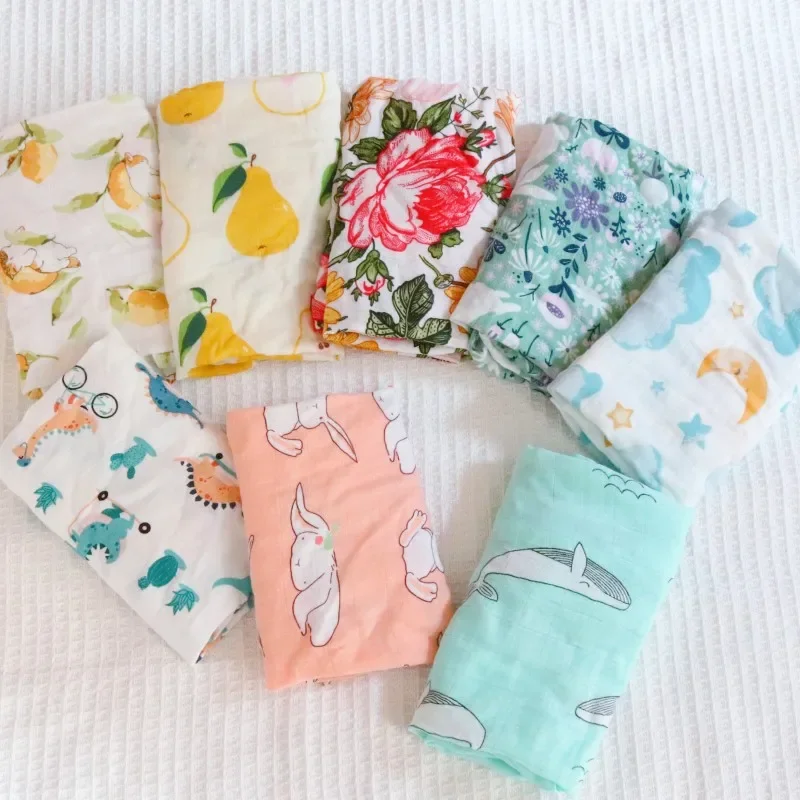 60x60cm Cotton Baby Blankets Soft Bamboo Baby Blanket Muslin Swaddle Wrap Boy Girl Feeding Burp Cloth Towel Newborns Stuff