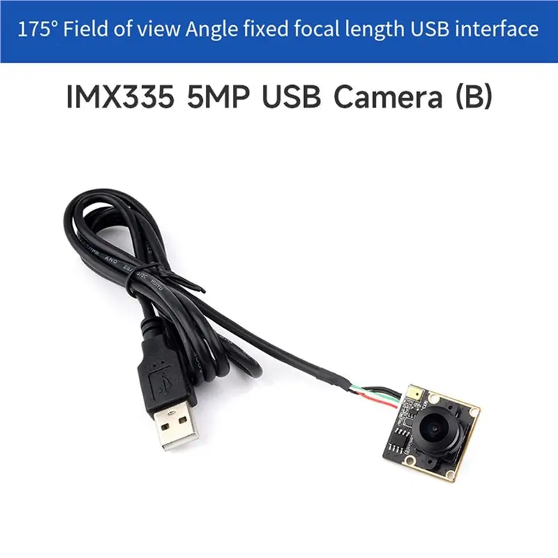 【공개】2X IMX335 USB 카메라 모듈 5MP 2K 비디오 녹화 175 ° 라즈베리 파이 5 제트슨 오린용 광각 2592X1944