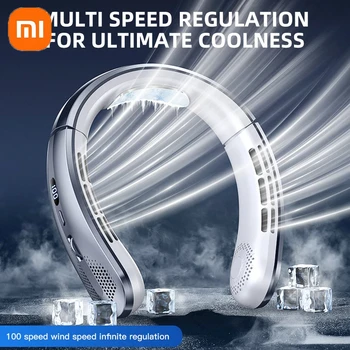 Xiaomi New air conditioner at neck Portable fan at neck Rechargeable Semiconductor Refrigeration Fan without leaves Personal wearable outdoors 1