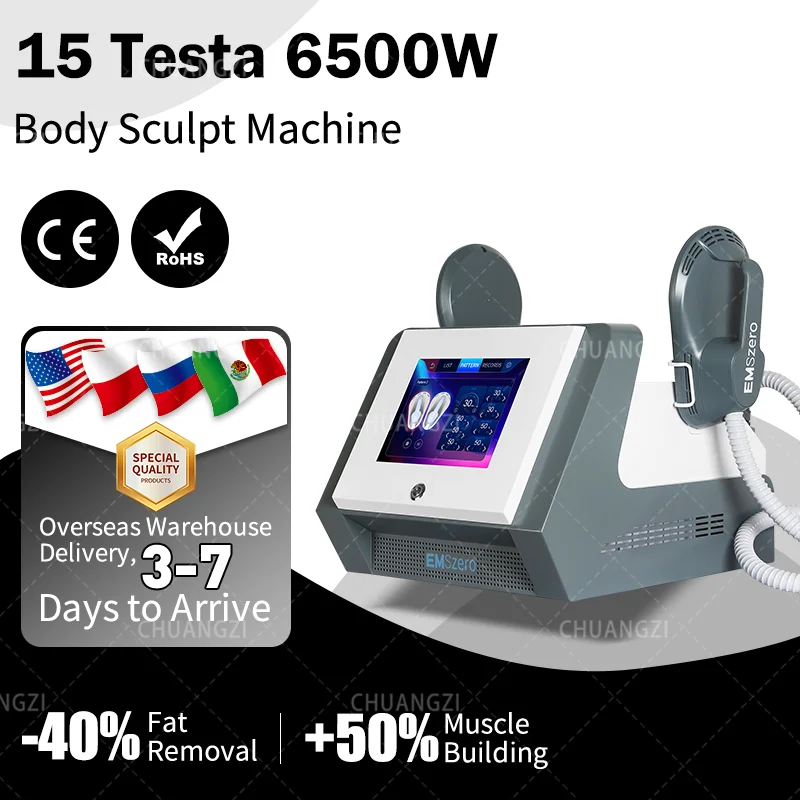 

6500W RF EMS Sculpt Machine DLS-EMSlim Neo Body Fat Sculpting EMSZERO Hi-emt Pelvic Pad Muscle Stimulation For Slimming Salon