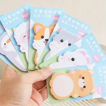 Note di messaggio Cartoon Bear Animal Memo Pad Sheep Dog Sticky Notes Cat Kawaii Notepad materiale scolastico