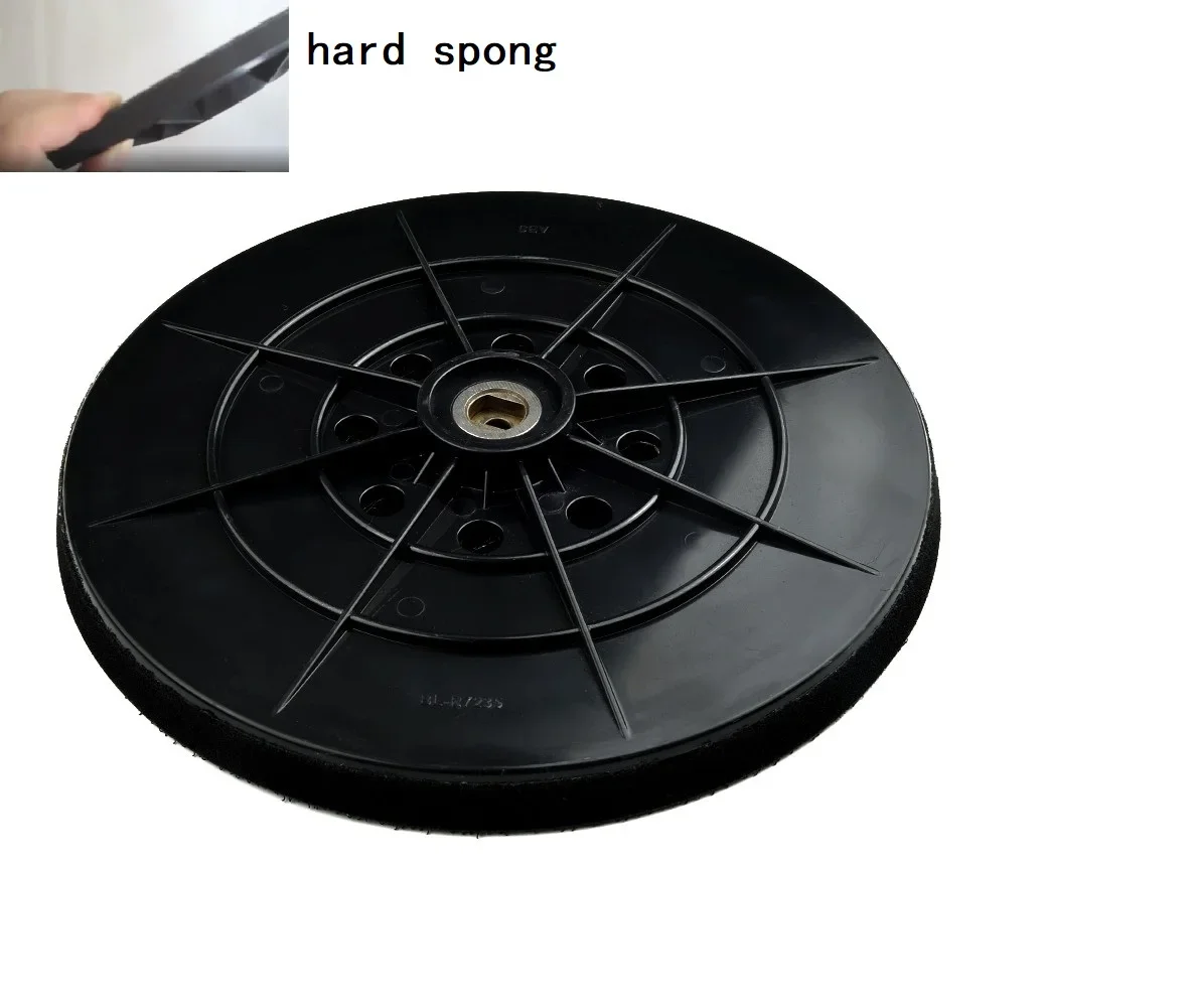 Drywall Sander Hook And Loop 8 Hole 9 Inch 215mm Backup Pad With 6mm Thread Sanding Disc Hard/soft Spong For Dustless Sanders