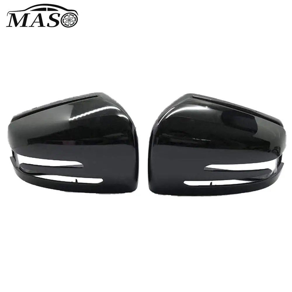 

2PCS Glossy Black Replacement Rearview Side Mirror Covers Cap for Mercedes-Benz S Class E Class C Class W212 W204 W221