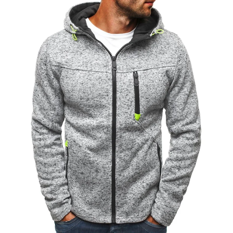 Men's Hoodie with Side Zipper Pockets Thin Solid Color Tracksuit Casual Everyday Outdoor Hooded Tracksuit Long Sleeves