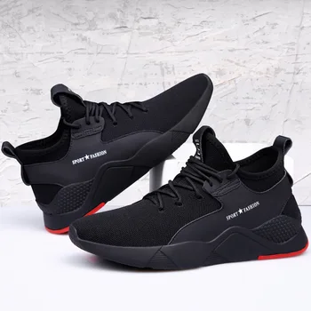 2025 Scarpe sportive da uomo nuove Versione coreana Scarpe da lavoro alla moda Scarpe da corsa casual da uomo Scarpe estive traspiranti in tessuto volante Uomo 1
