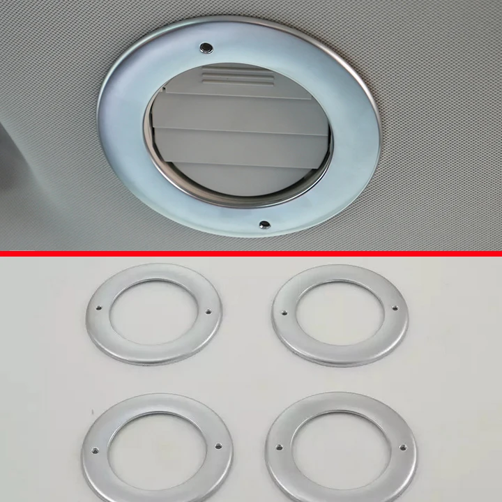

For Ford Edge 2016 2017 ABS Pearl Chrome Interior Rear Air-Condition Vent Outlet Cover Trim Car Accessories Stickers
