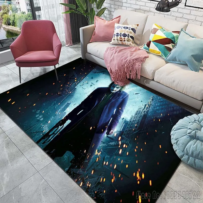Clown J-Joker Pattern Carpet for Bedroom Floor Mat Decor Living Room Carpet Bathroom Anti-slip Rugs Home Decor Sofa Mat 2