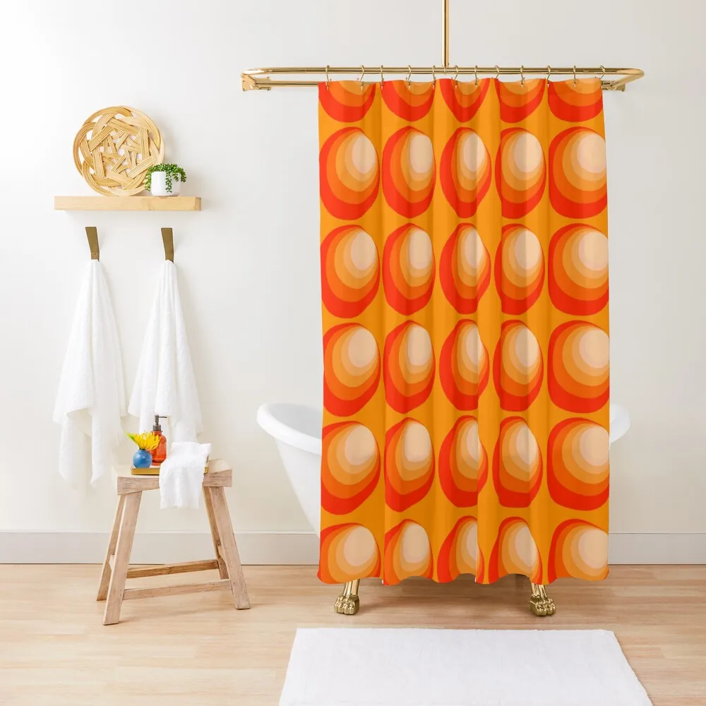

The 60s and 70s the return to orange Shower Curtain Waterproof Fabric Shower For Bathroom Curtain