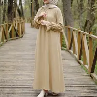 فستان ماكسي نسائي إسلامي محتشم من ZANZEA مقاس كبير 5XL، عباءة فضفاضة بأكمام طويلة وياقة دائرية، حجاب إسلامي، قفطان 1 فستان ماكسي نسائي إسلامي محتشم من ZANZEA مقاس كبير 5XL، عباءة فضفاضة بأكمام طويلة وياقة دائرية، حجاب إسلامي، قفطان 4