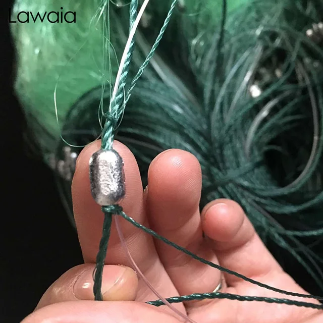 Lawaia Fishing Sticky Net Three Layers 2mx100m Long 1 Finger Net Imported High Quality Brown Silk Fish Landing Nets Fish Tools 2