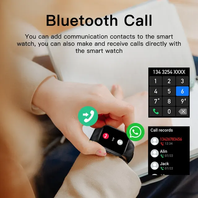 KUMI-reloj inteligente KU6 Meta, dispositivo resistente al agua IP68, con brújula, llamadas, Bluetooth, 1,96 pulgadas, 100 +