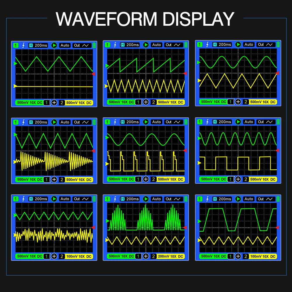 ET120MC2 Dual Channel Handheld Digital Oscilloscope 120MHz 500MSa/S Sampling Rat