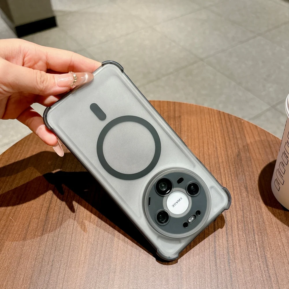 Magnetic Matte Magsafe-Compatible Clear Protective Case
