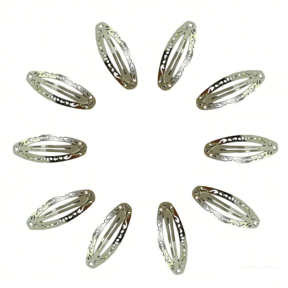 Y2K Vintage Ausgehöhlte Silberne Haarspangen Geometrische Ovale Metall-Haarklammern Punk Koreanische Seitliche Haaraccessoires für Frauen – Detail 7