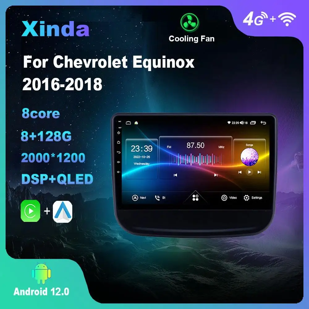 

Android 12.0 For Chevrolet Equinox 2016-2018 Multimedia Player Auto Radio GPS Carplay 4G WiFi DSP Bluetooth