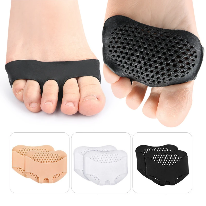 3Pairs Half-Size Pad Gel Silicone Honeycomb Insoles Anti-Slip Forefoot Shoe Cushions Protector Foot Pain Relief Orthotics 1 pair forefoot insoles sponge pads high heel soft insert anti slip foot protection women shoes insert pain relief random color