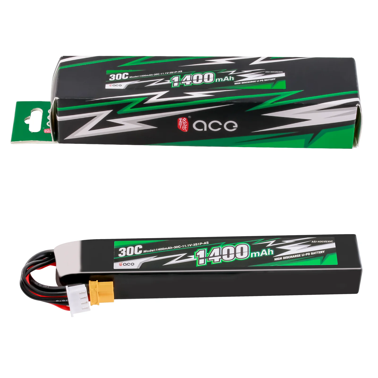 Batterie LiPo 2S/3S 1100-1400mAh 30C-40C XT30/SM pour RC