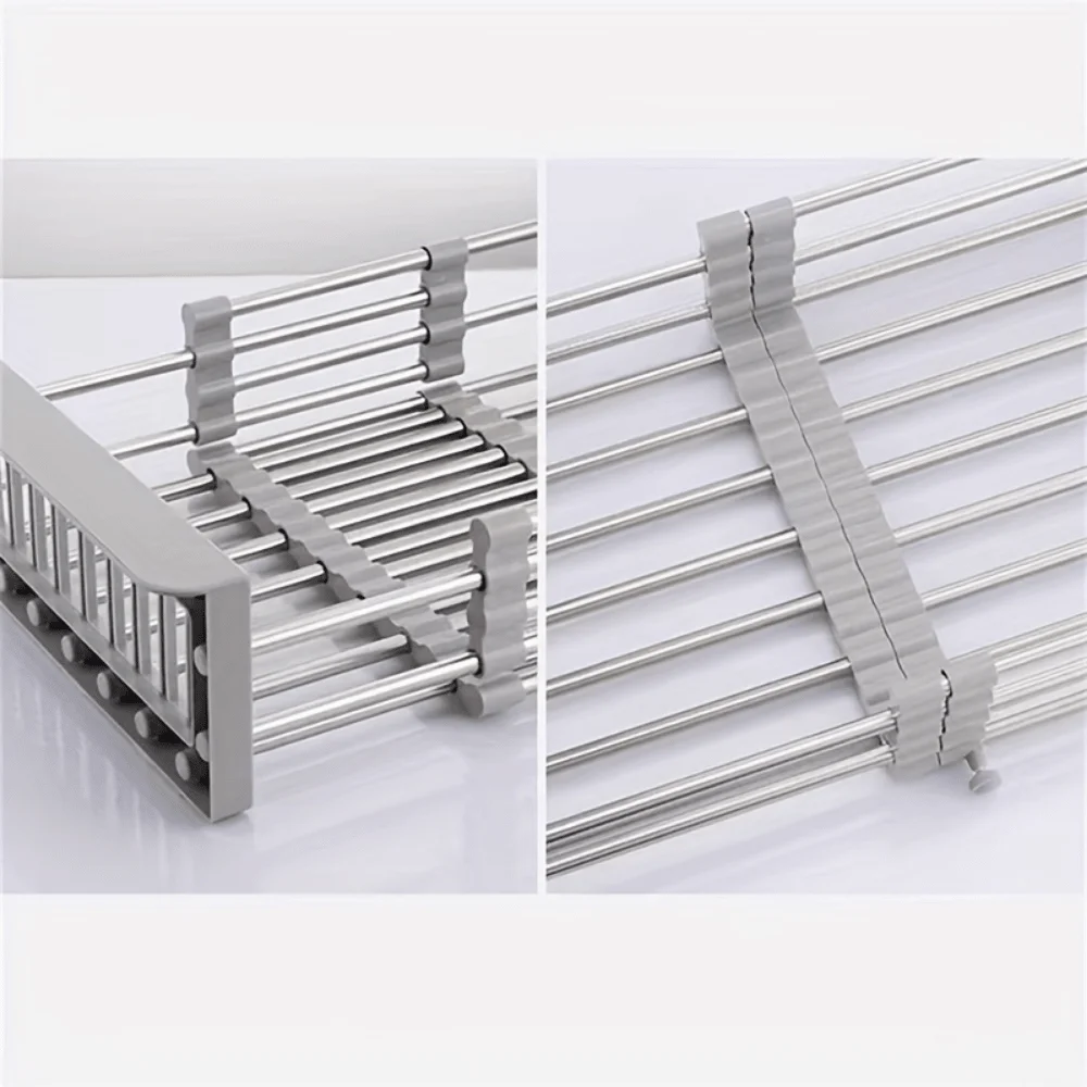 Kitchen Shelf Sink Retractable Draining Basket To Wash Fruits and Vegetables Draining Rack Drying Rack Adjustable Drainage Racks 6