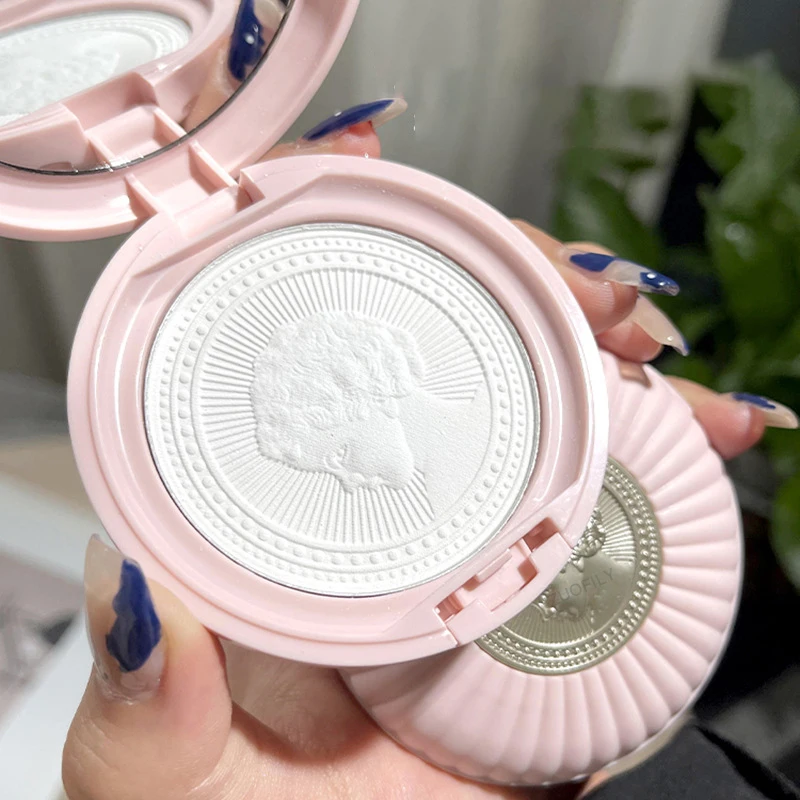 

HOJO Matte Powder Face Pressed Foundations Natural Oil-control Brighten Concealer Blush Powder Cake Cosmetics