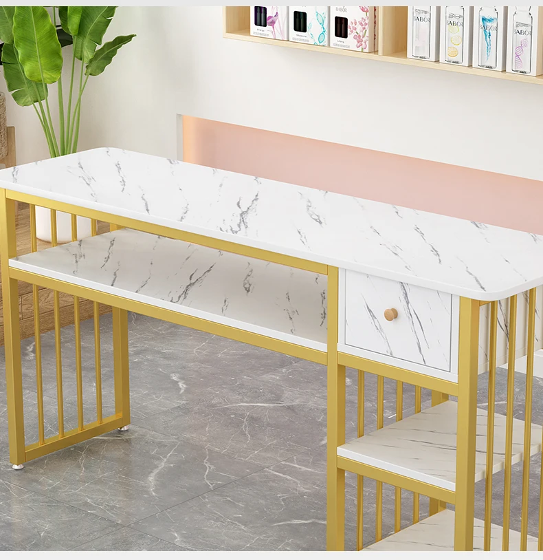 Description Picture 6 of itemNordic Manicure Table and Chair Set Salon Furniture Modern Minimalist Single Double Nail Tables Professional Manicure Table U