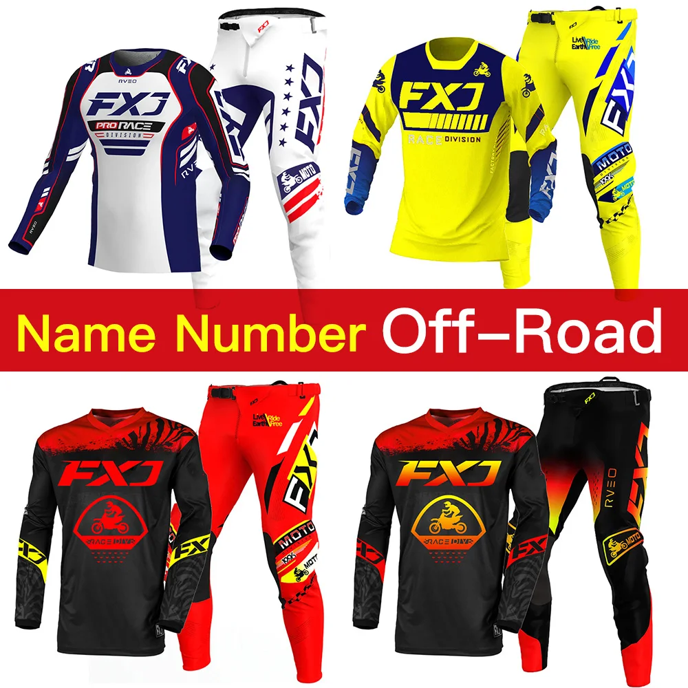 모토크로스 저지 팬츠 키트 노란색 여성용 레이싱 슈트 검정색 남성용 엔듀로 크..