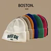 Kids/Adlut Beanies American Retro Wool Knitted Hat Pupolar Letter Boston Casual Street Boy's or Girl Winter Warm Cold Hats Male 2