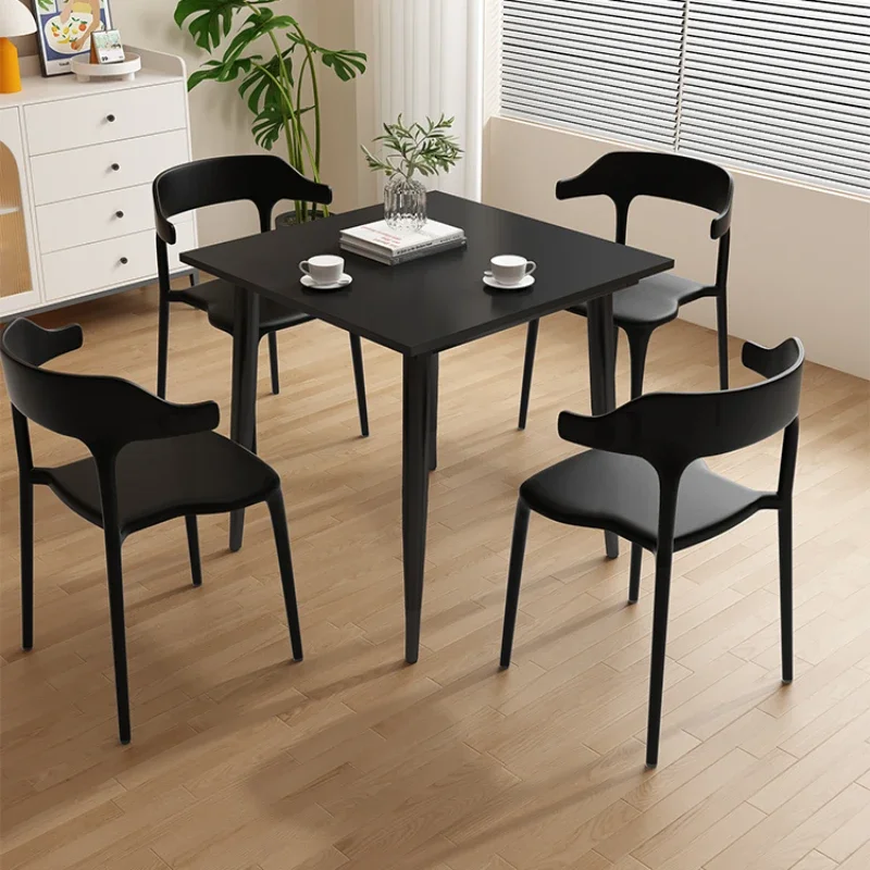 Tavoli Da Cucina In Ardesia Da Bistrot Caffè Nero Tavolo Da Pranzo Retrò Nordico Poker Minimalista Tavoli Da Pranzo Piccoli Mobili Hd50Cz