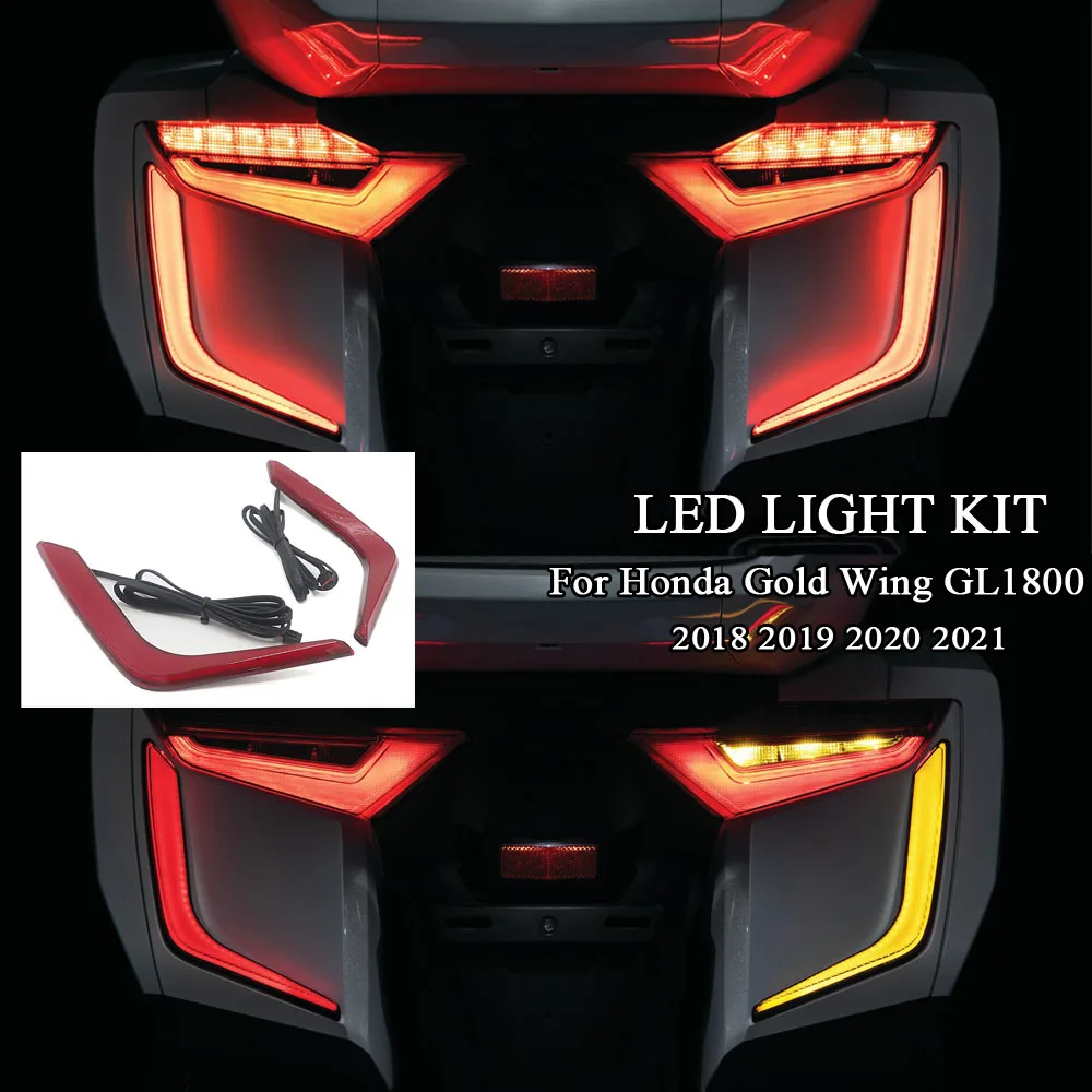 

For Honda Gold Wing Tour DCT GL1800 2018 2019 2020 2021 Goldwing GL1800 Motorcycle Accessorie Rear Saddlebag LED Brake Stop Tail