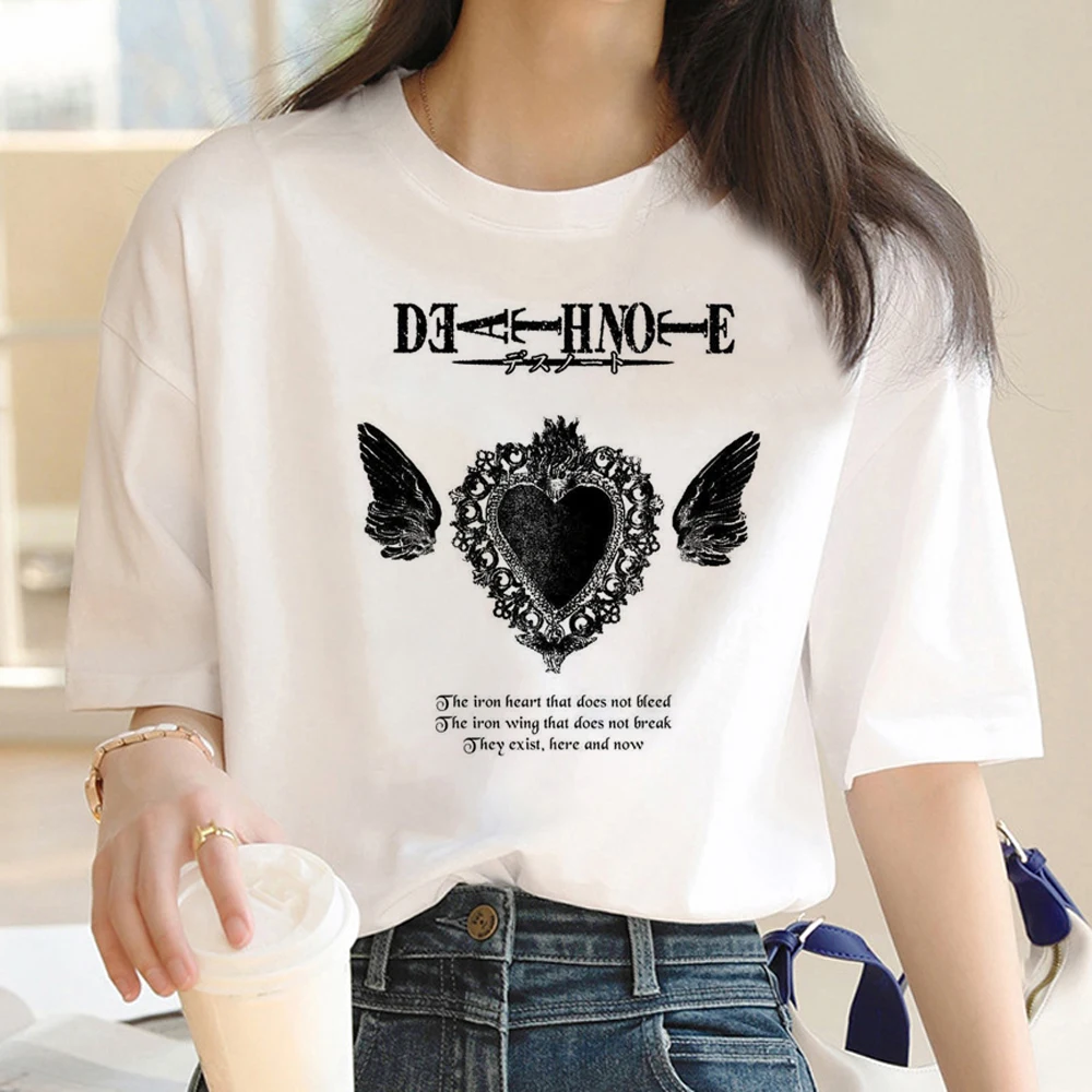 

Death Note t shirt women anime summer graphic top girl harajuku graphic clothing