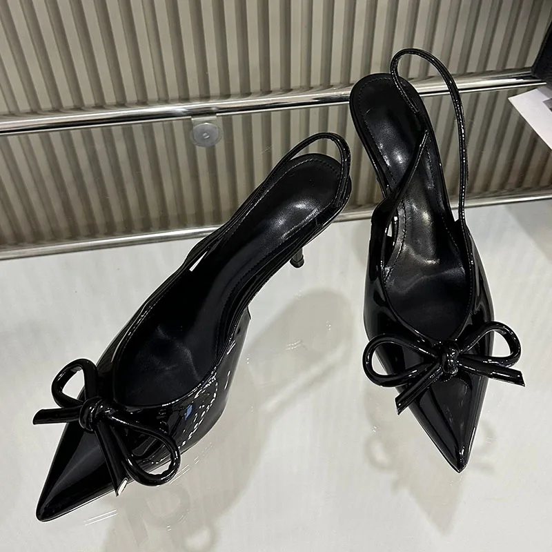 Red Footwear Slingbacks Ladies Heels Shoes Fashion Butterfly-Knot Female Pointed Toe Women High Heels Pumps Shoes New In 2025 4