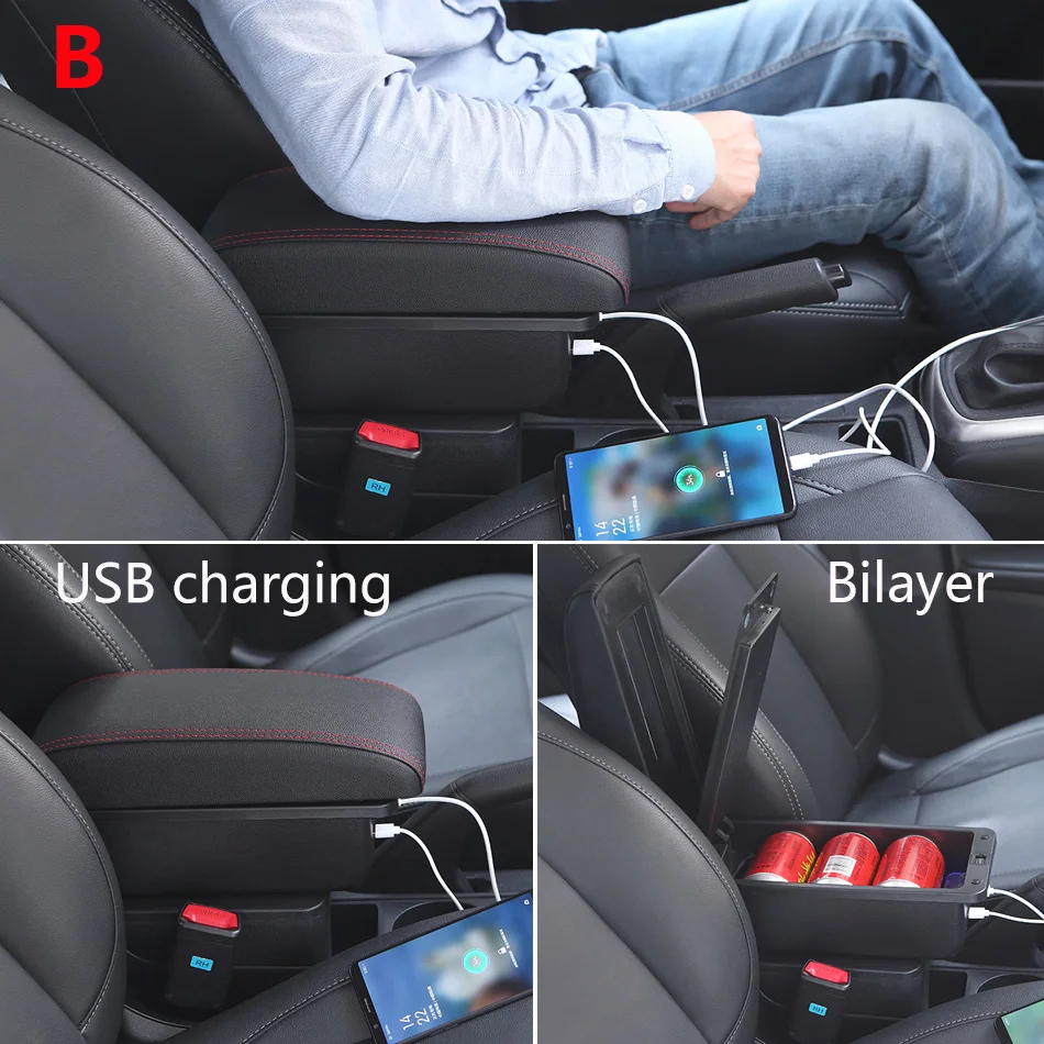 Accoudoir Central Pour Seat Ibiza 6J / Ibiza IV (2008-2016) - Console Avec Rangement Et Porte-gobelets