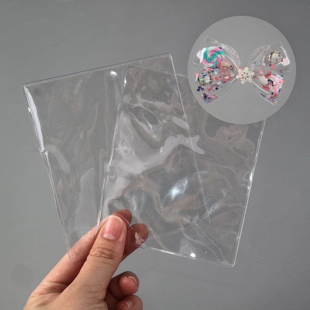 David accessories 10pcs/lot PVC Transparent Shaker Packet Filling Bag DIY Bow Polymer Sequins Accessories Decoration,10Yc18111