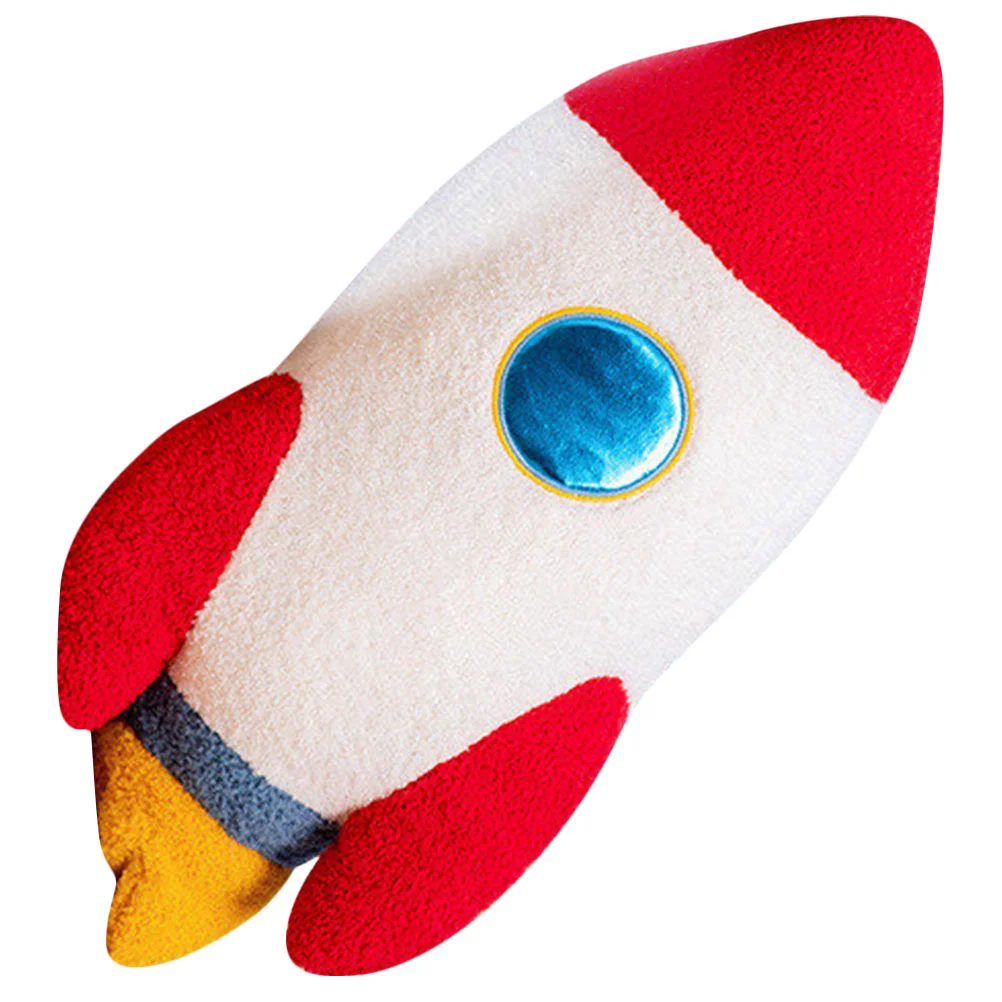 

Home Office Rocket Pillow Decorative Toy Throw Cushion Baby Flower Embellishments