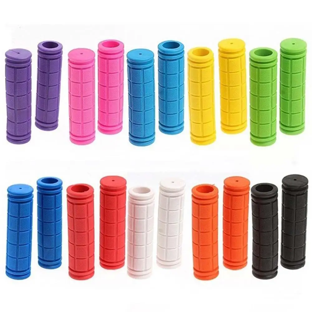 

1 Pair Handle Grip Cover Rubber Non-slip icycle Handlebar Grips Anti-skid Bike Handle Bar Grips Bike Handlebar Cover Grips