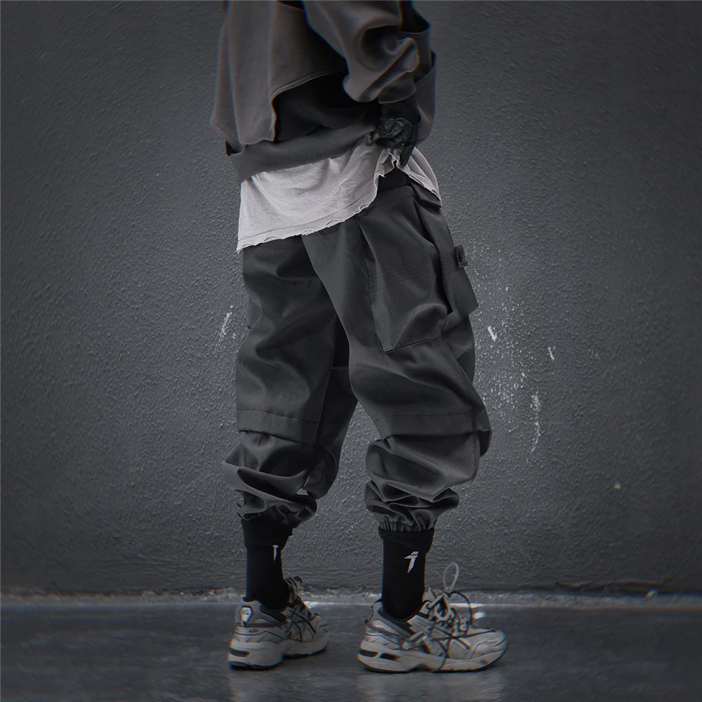 11 BYBB'S DARK Mens Hip Hop Loose Cargo Pant 2025 Spring Functional Baggy Joggers Harem Trousers Elastic Waist Pants 5