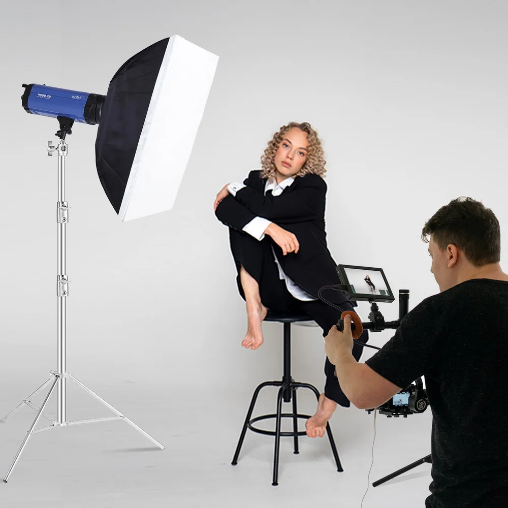 Selens 2.1/2.8/4M Multifunctional Stand Stainless Steel Foldable Tripod for Studio Softbox Light Mic Photography Equipment
