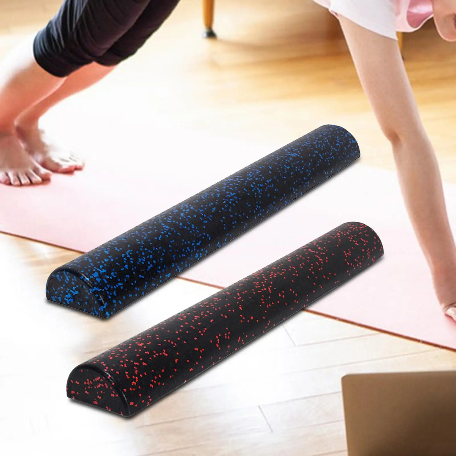 Yoga Column Roller Foam Half Roller Massage, Pilates Yoga Blocks,Legs Foot Massage, Half Round Foam Roller Muscle Roller