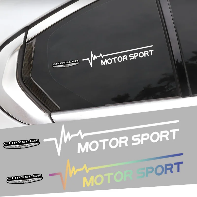 2Pcs Car Windows Sticker Decal Auto Badge Styling Accessories For Chrysler 300c PT Cruiser Grand