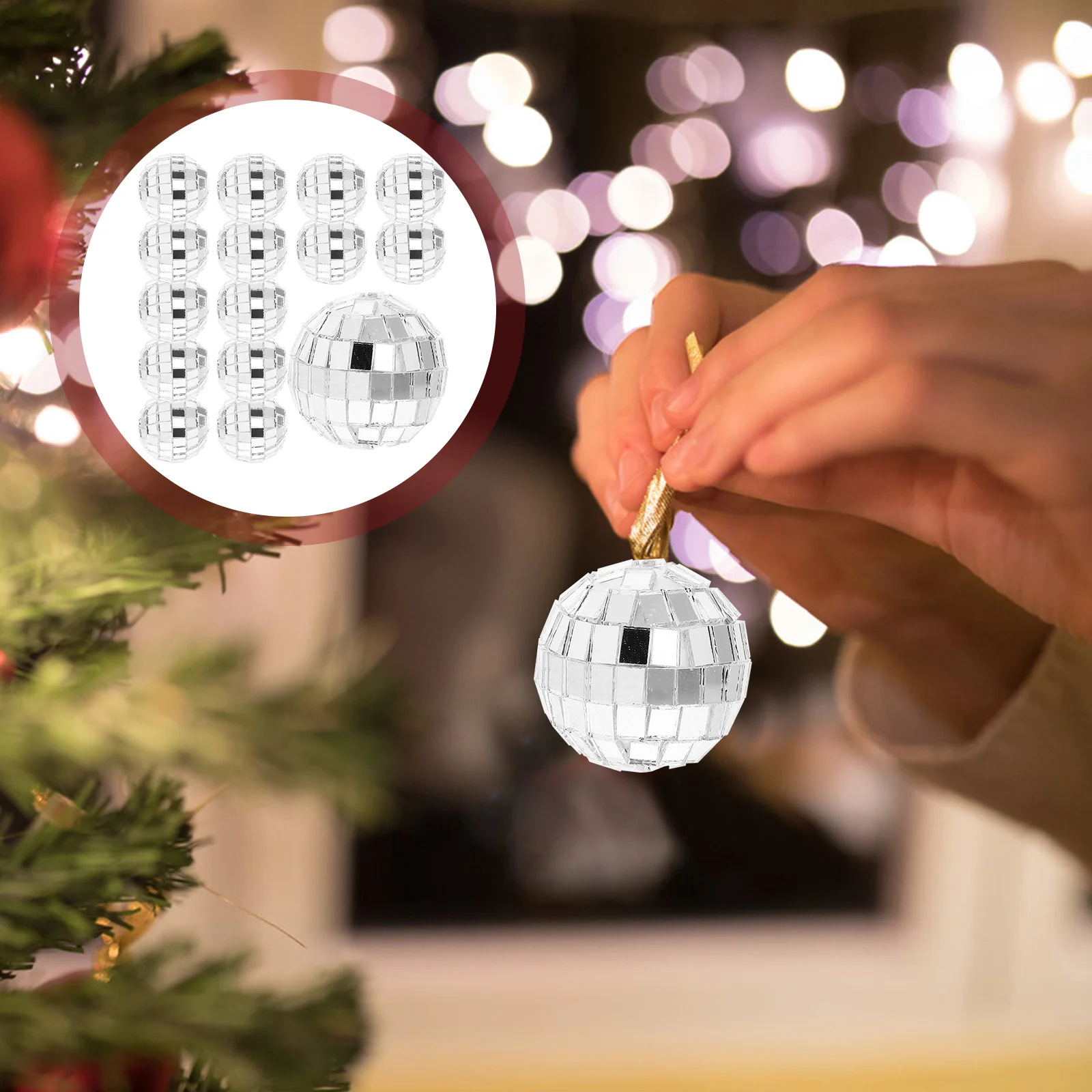 

Зеркальные отражающие Серебристые Светоотражающие Рождественские шары 3/4, 5/6, 5/8 см для украшения новогодней елки