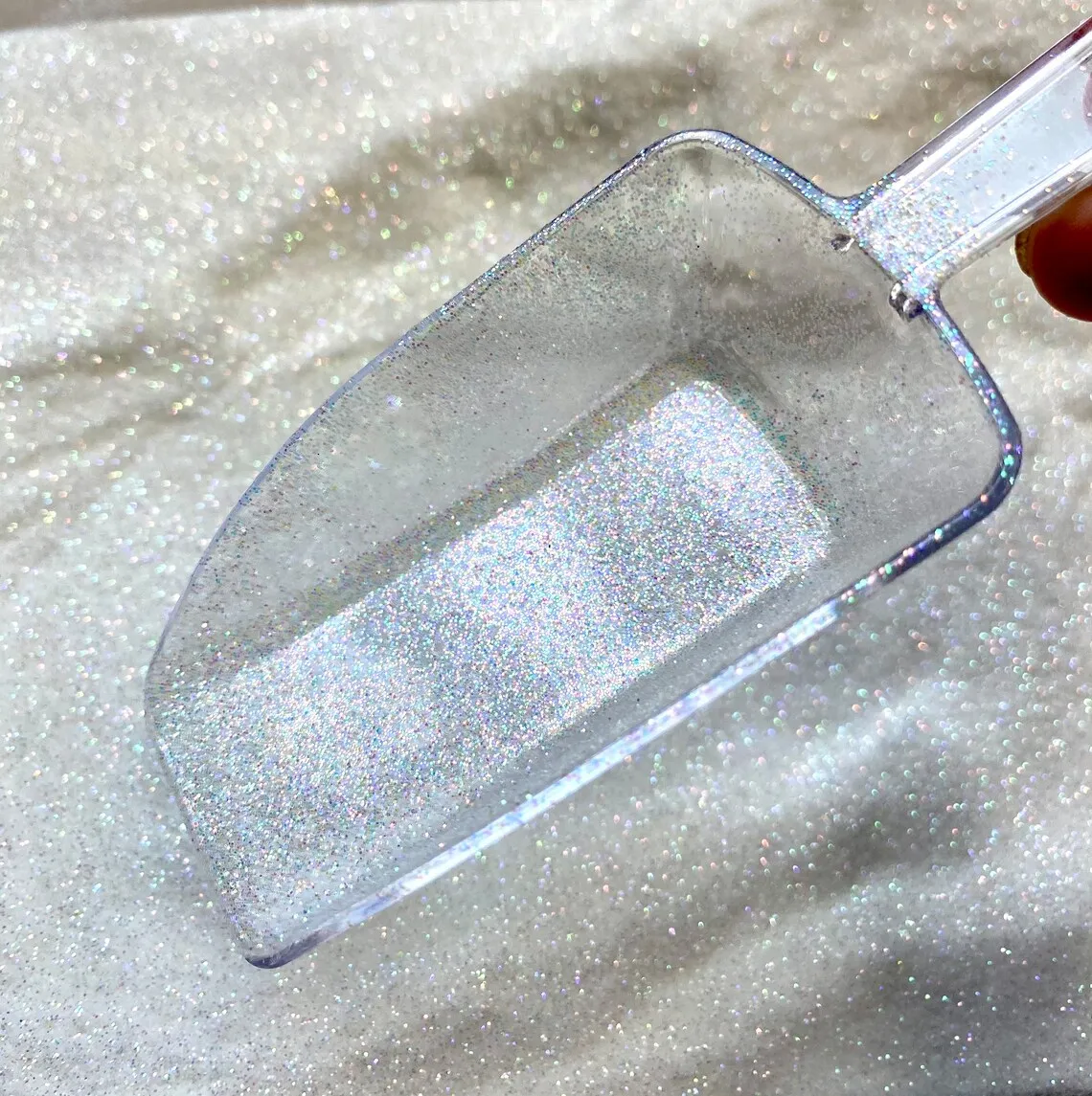 Nail glitter 50g white iridescent opalescent ultra fine glitter dust holographic ultra-iridescent glitter