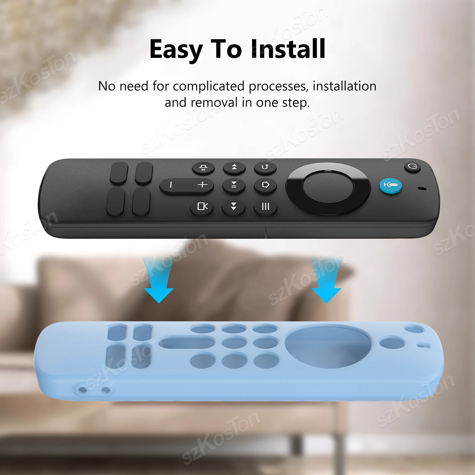 Premium Silicone Protective Cover for Fire TV Stick Remote - Anti-Drop, Dustproof, Shockproof Sleeve