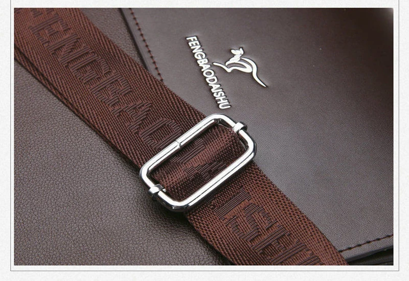 Shoulder Bag For Men PU Leather Porter Briefcase Cross Business Messenger Designer Luxury Crossbody Side Phone Bag Pouch Husband