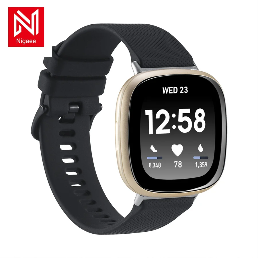 SiliconeWatchBandforFitbitVersa3AndSenseStrapWristband