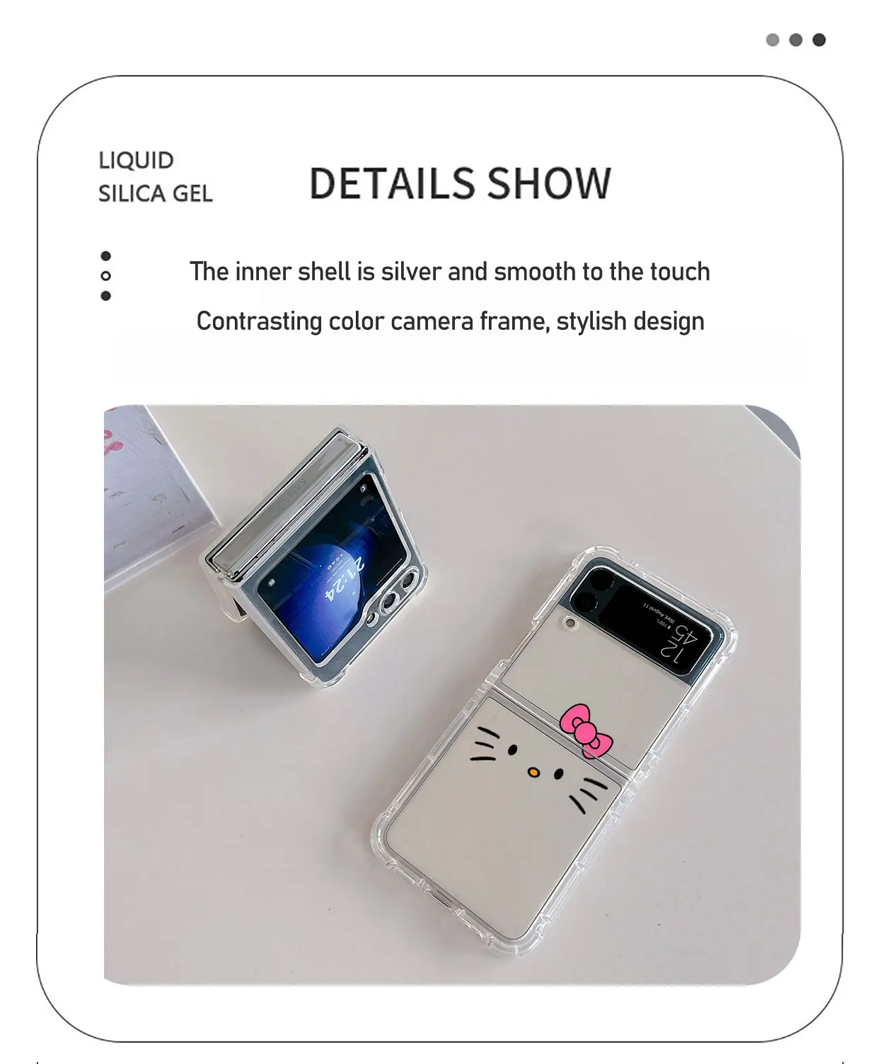 애니메이션 Sanrio 헬로 키티 전화 케이스 삼성 갤럭시 Z 플립 3 4 Z 플립 5 Z 폴드 4 5G PC 소프트 안티 가을 뒷면 커버