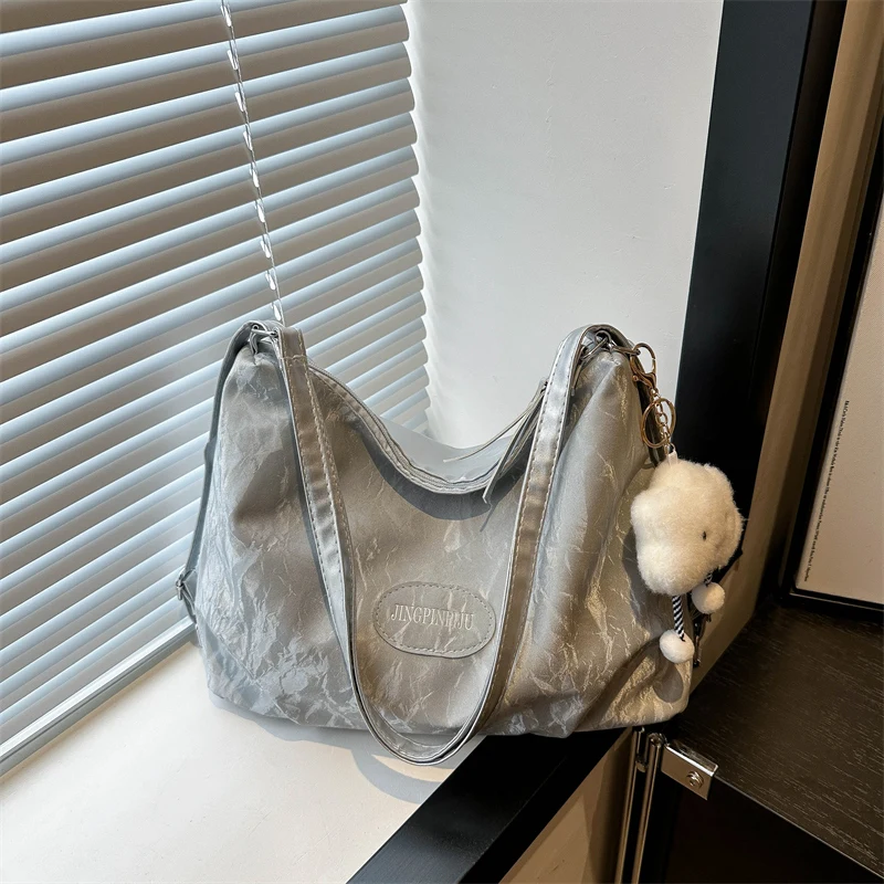 Silver colorful cord cloud ornament